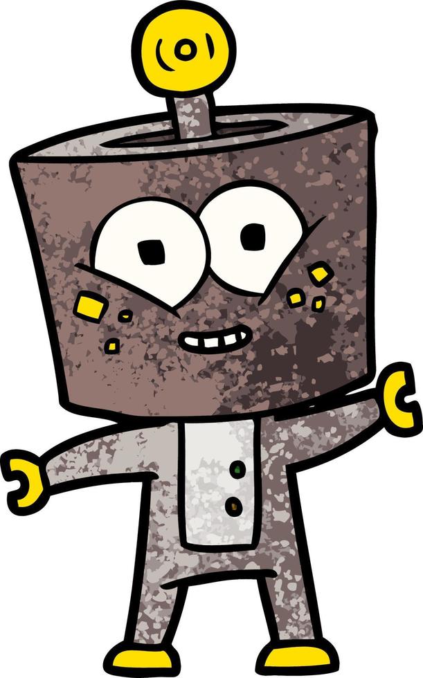 Vector robot character in cartoon style