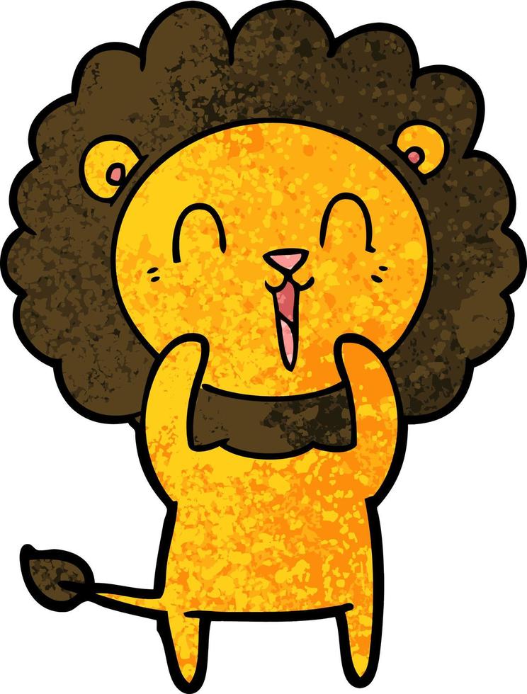 Vector lion character in cartoon style