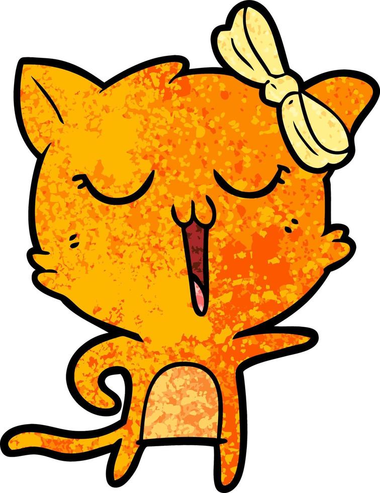 Vector cat character in cartoon style