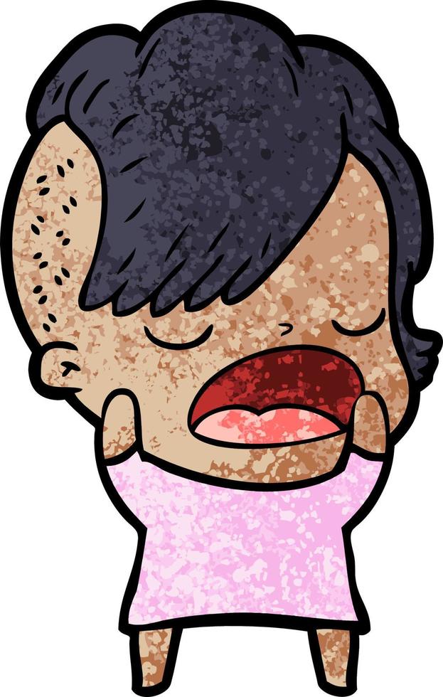 Vector woman character in cartoon style