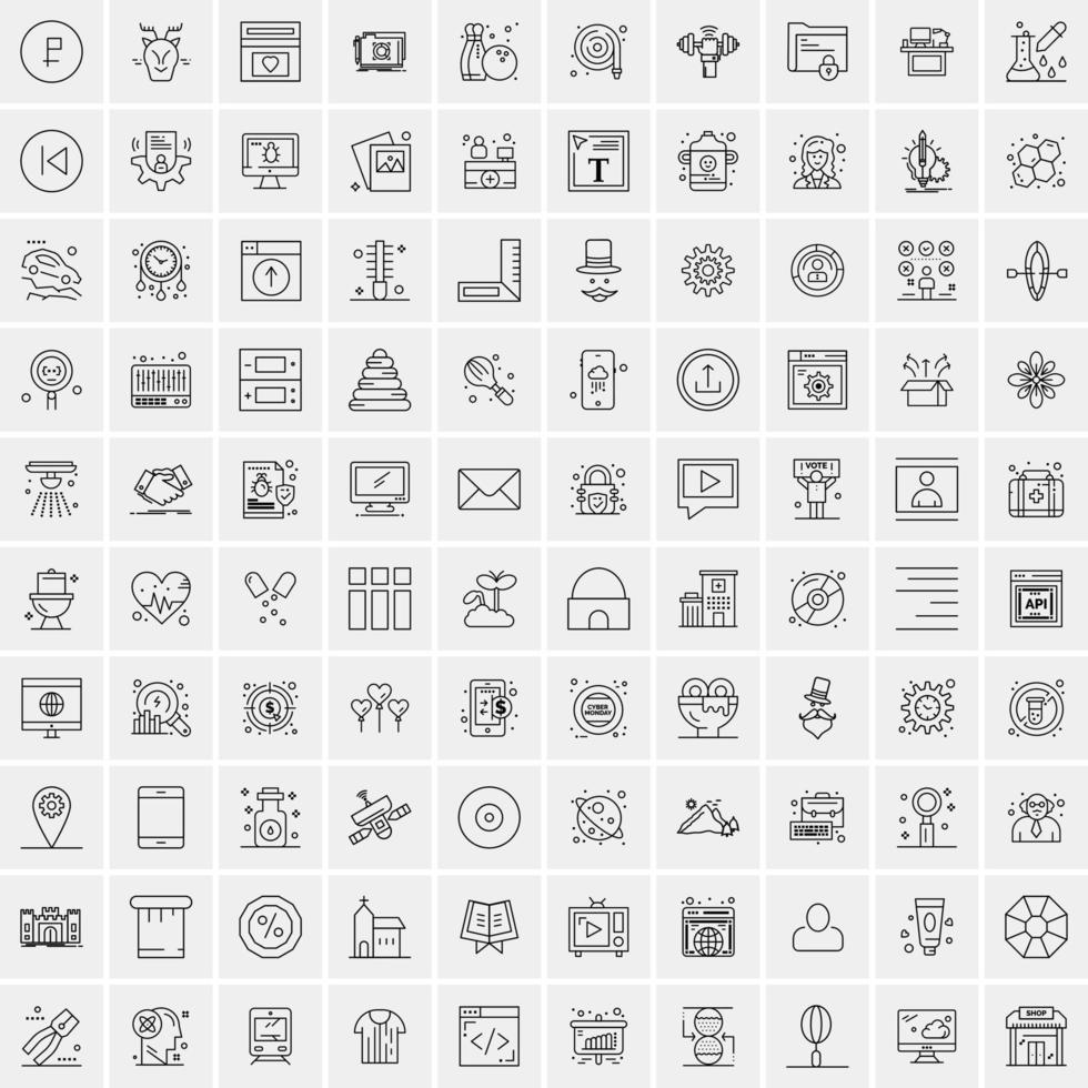 100 Business Icons for web and Print Material vector