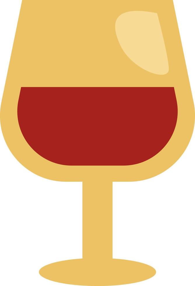 Glass of wine, illustration, vector on a white background.