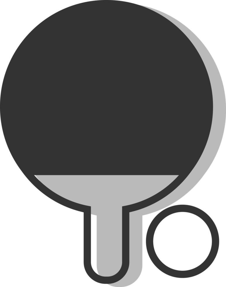 Table tennis racket, illustration, vector on white background.