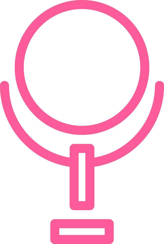 Pink mirror, illustration, vector on a white background.