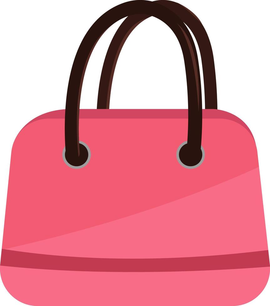 Pink purse, illustration, vector on white background