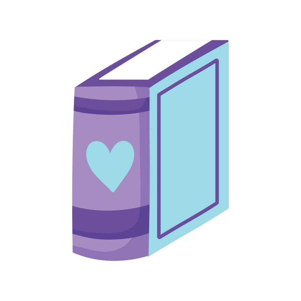 book day, standing thin book isolated icon vector