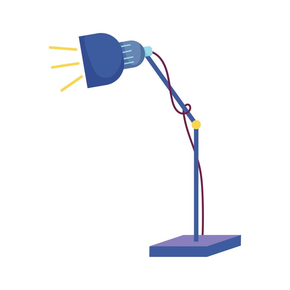 bright light lamp desk decoration isolated icon vector