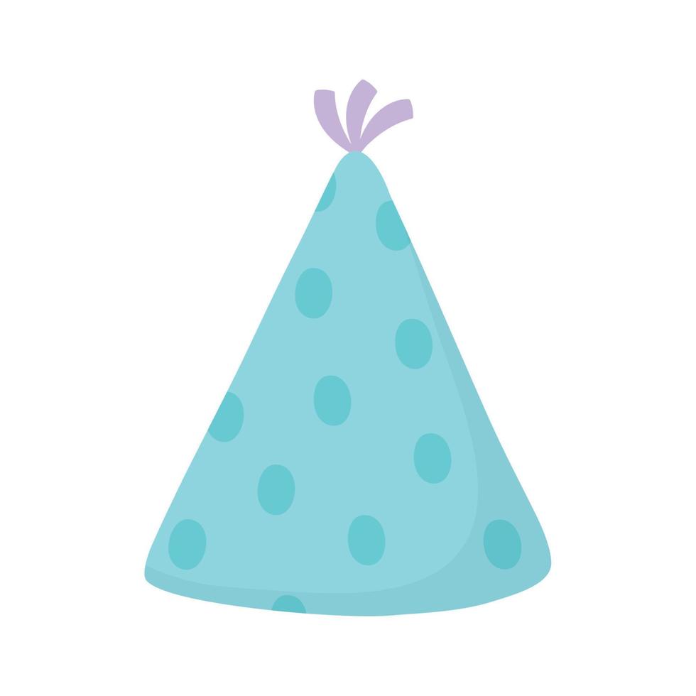 happy birthday party hat celebration isolated icon vector