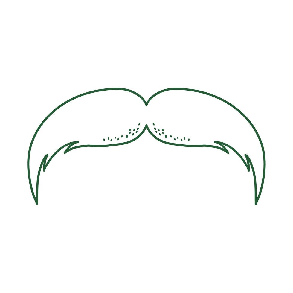mustache culture traditional cinco de mayo mexican celebration line style icon vector