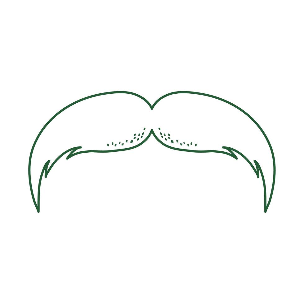 bigote cultura tradicional cinco de mayo celebración mexicana icono de estilo de línea vector