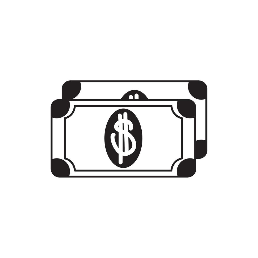 money business financial stacked banknotes line style icon vector