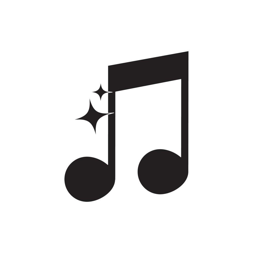 semiquaver note musical harmony melody sound music silhouette style icon vector