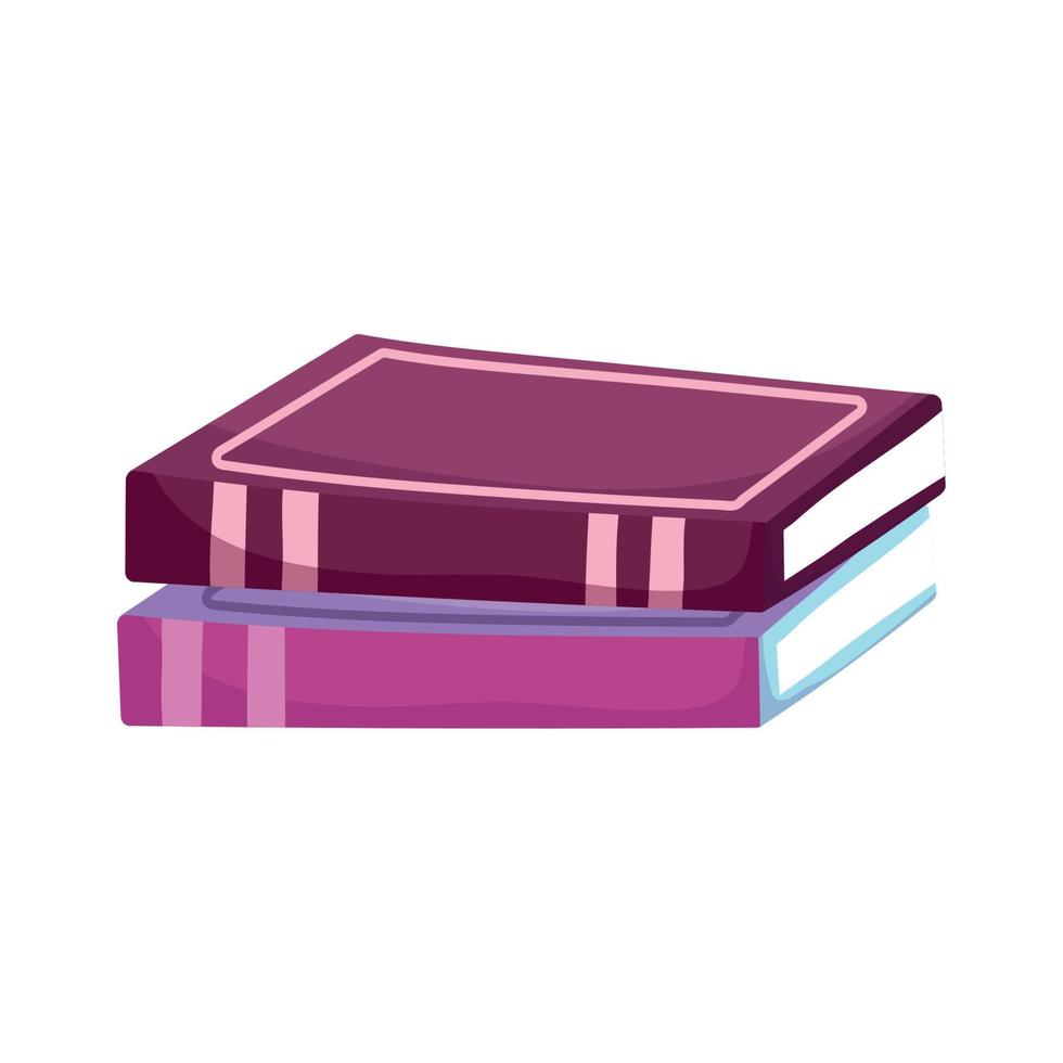 libros apilados literatura leer aprender icono aislado vector