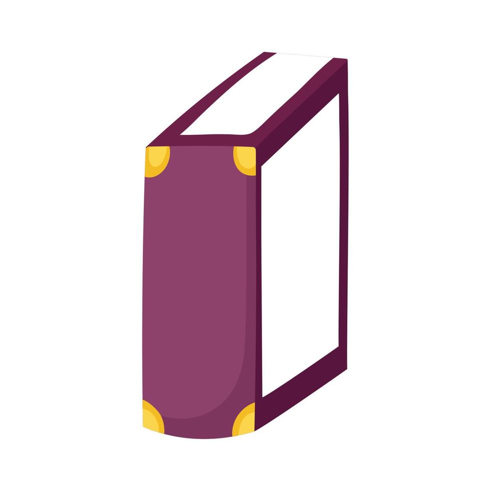 book day, standing thin book isolated icon vector