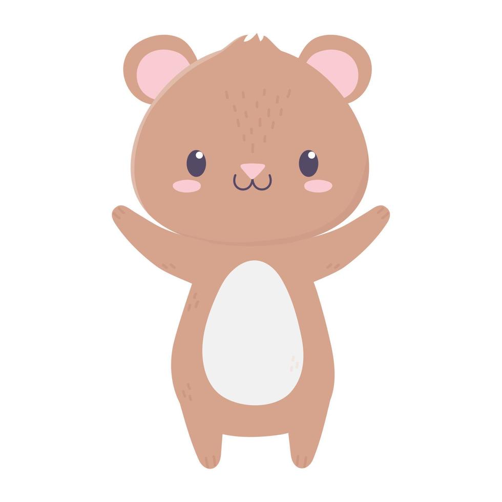 cute bear animal cartoon isolated icon vector