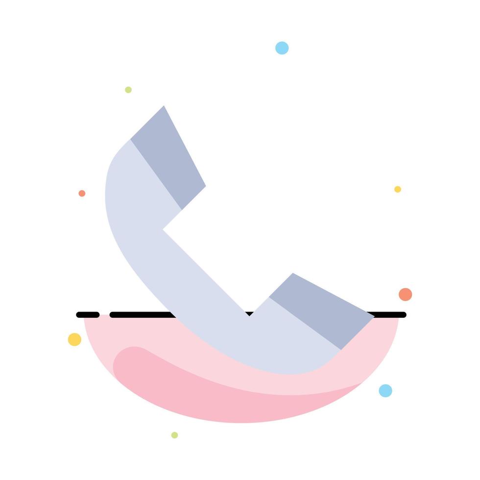 Call Phone Ring Telephone Abstract Flat Color Icon Template vector