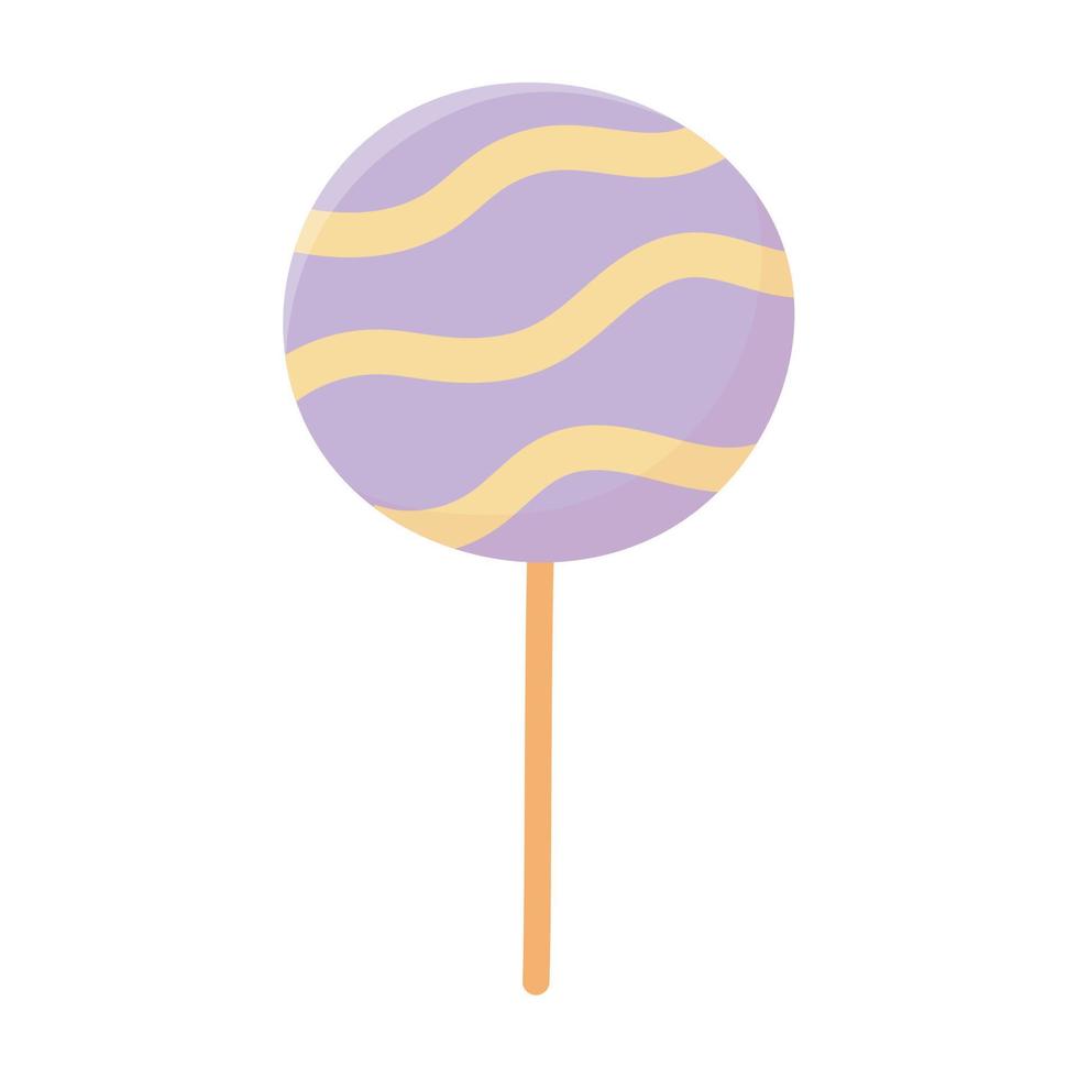 happy birthday sweet candy in stick confectionery isolated icon vector