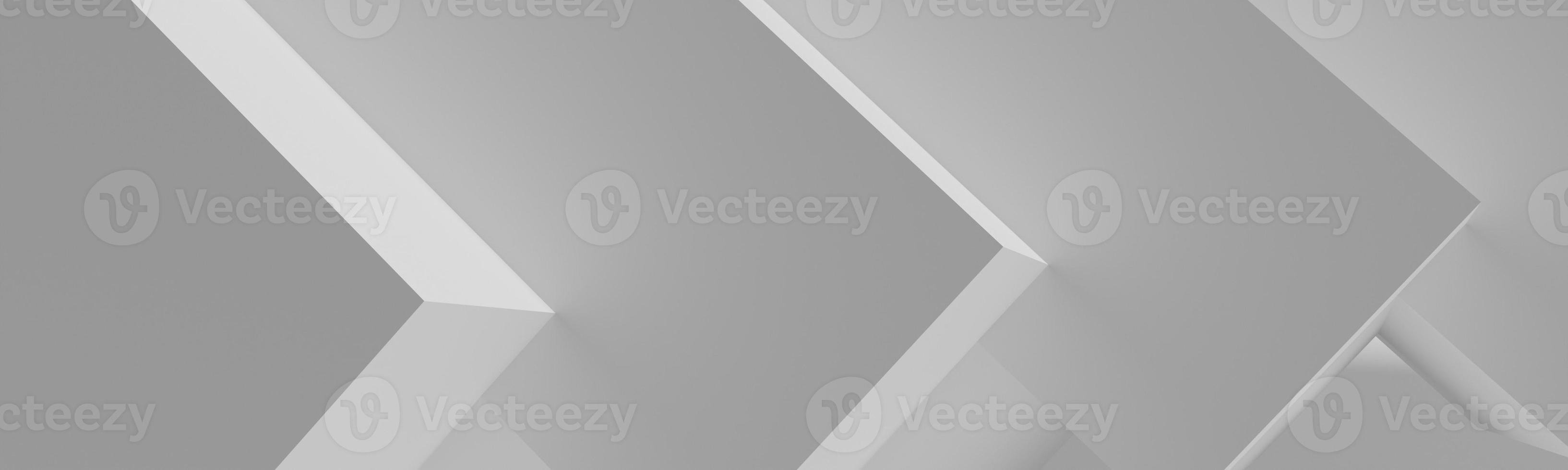 Abstract white background with geometric figures arranged together until shadows 3D rendering. photo