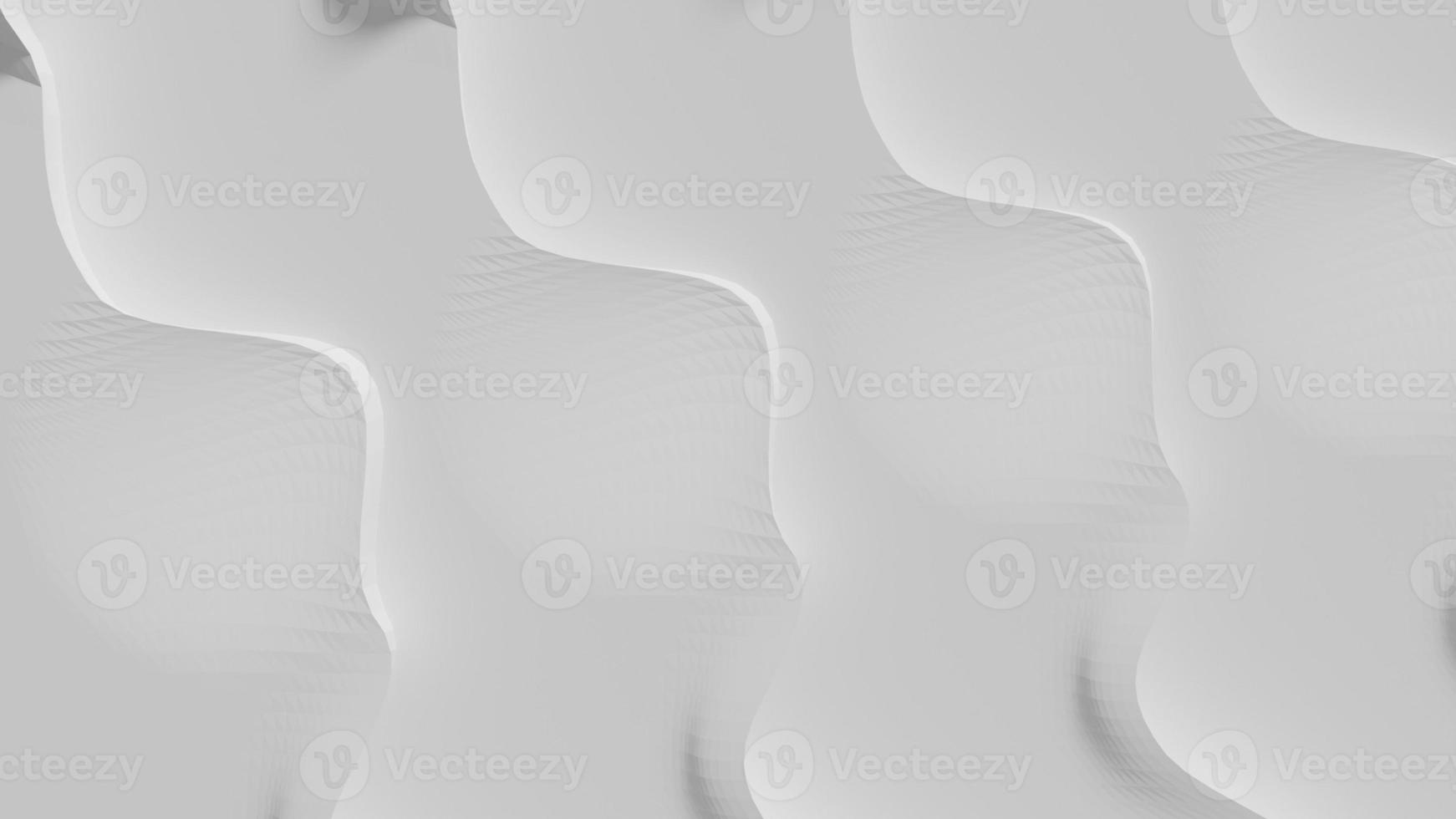 Abstract white background with geometric figures arranged together until shadows 3D rendering. photo