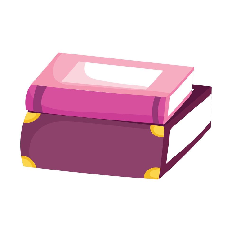 libros apilados literatura leer aprender icono aislado vector