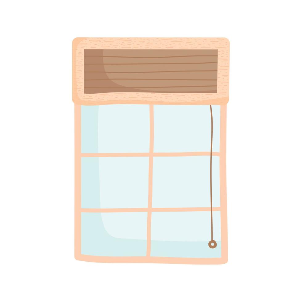 window and blind up decoration interior isolated icon vector