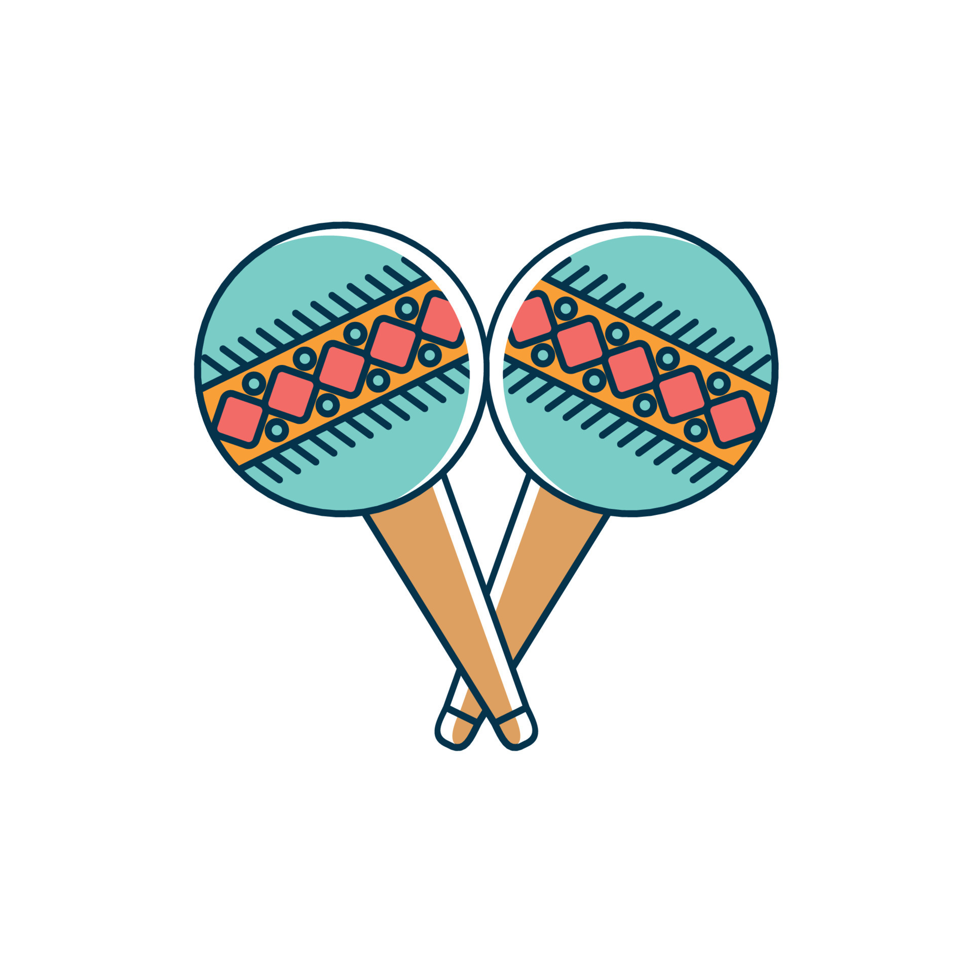 maracas instrument melody sound music line and fill style 13435163