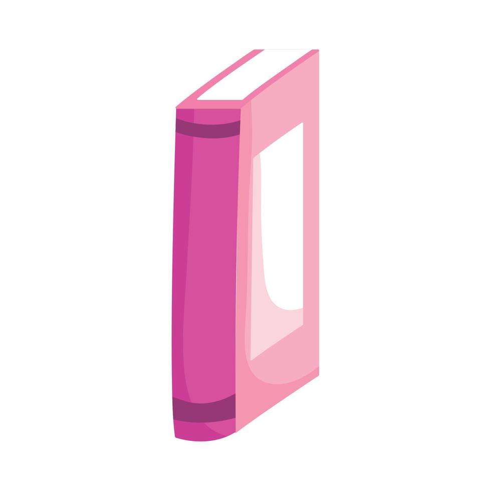 book day, standing thin book isolated icon vector