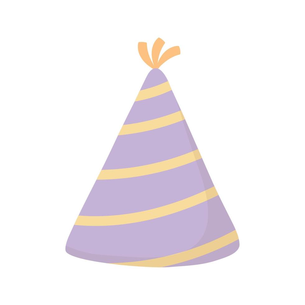 happy birthday party hat celebration isolated icon vector