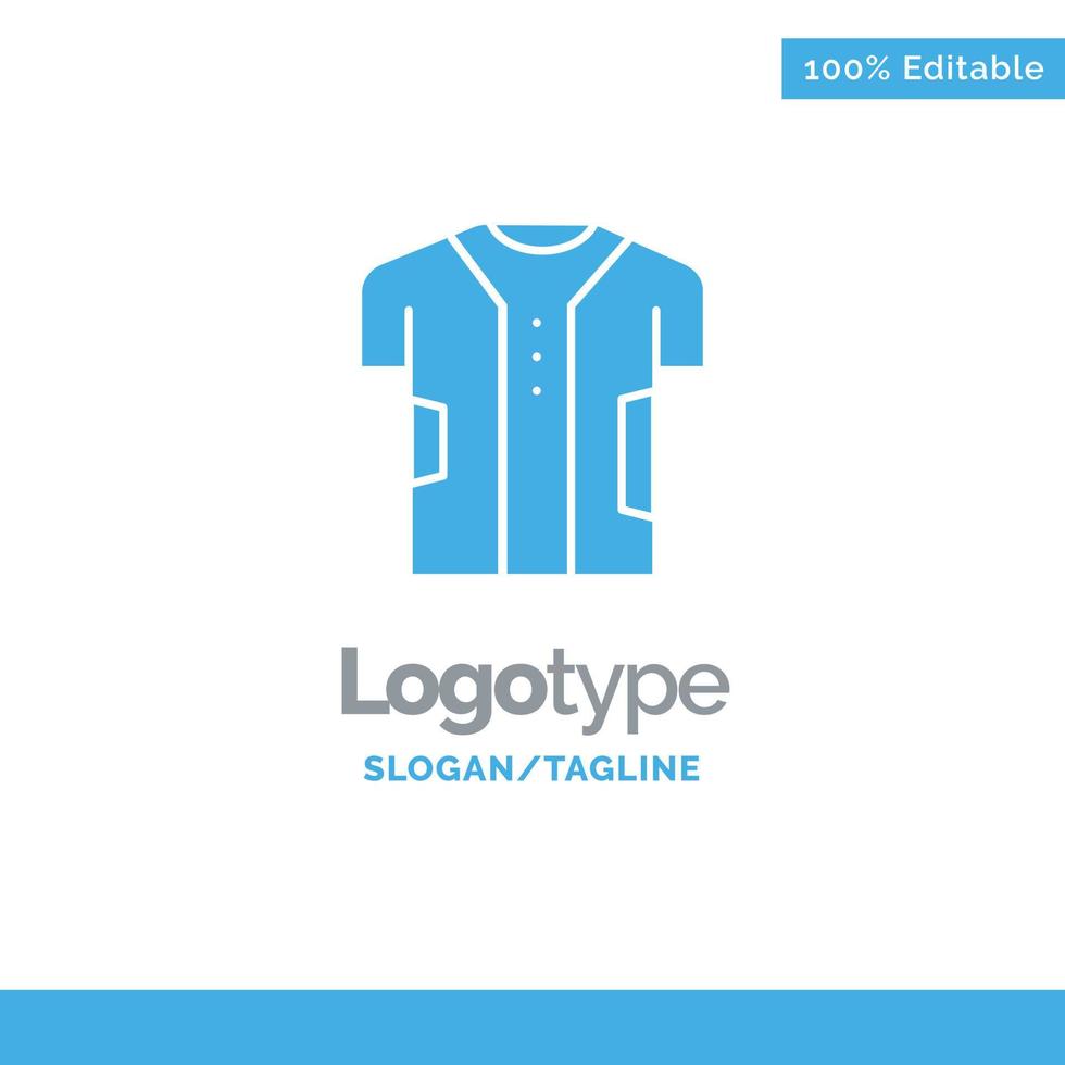 ropa de tela tela electrónica digital plantilla de logotipo sólido azul lugar para el eslogan vector