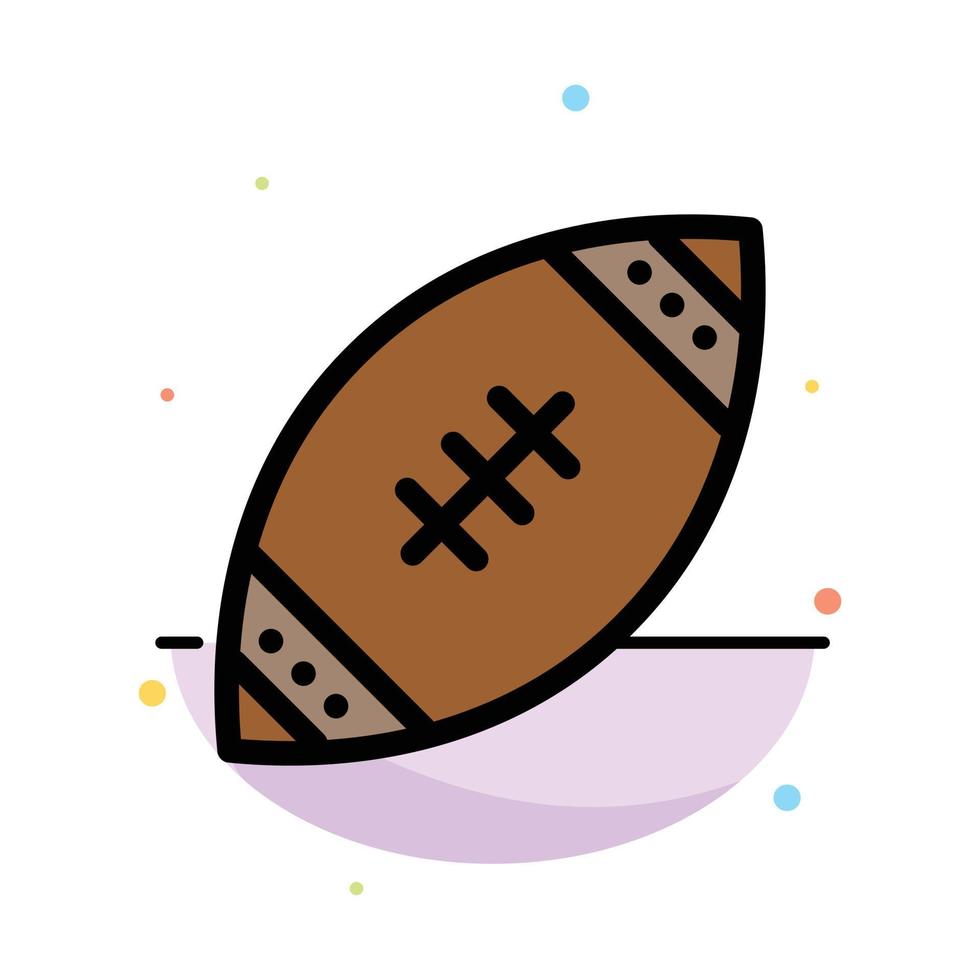 American Ball Football Nfl Rugby Abstract Flat Color Icon Template vector