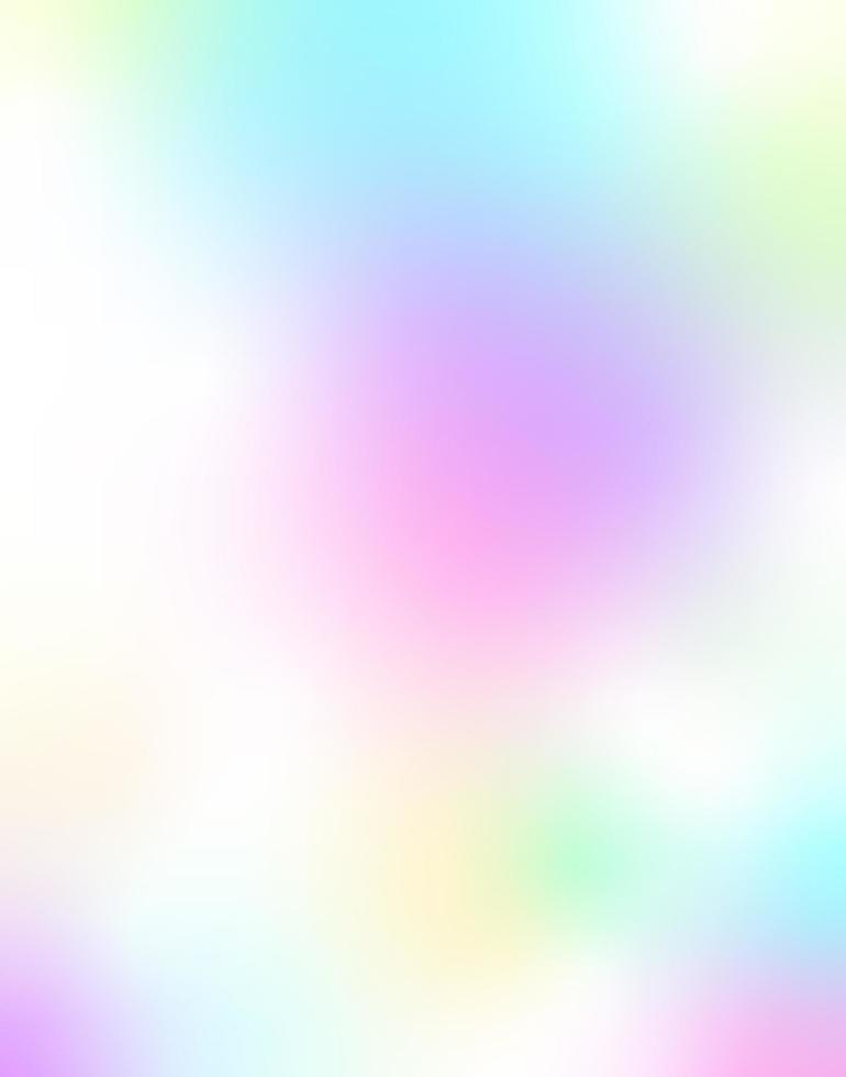 Blurred iridescent background of gentle color. Multicolor gradient pastel purple, pink and blue. Vector illustration of glowing flowing spots.