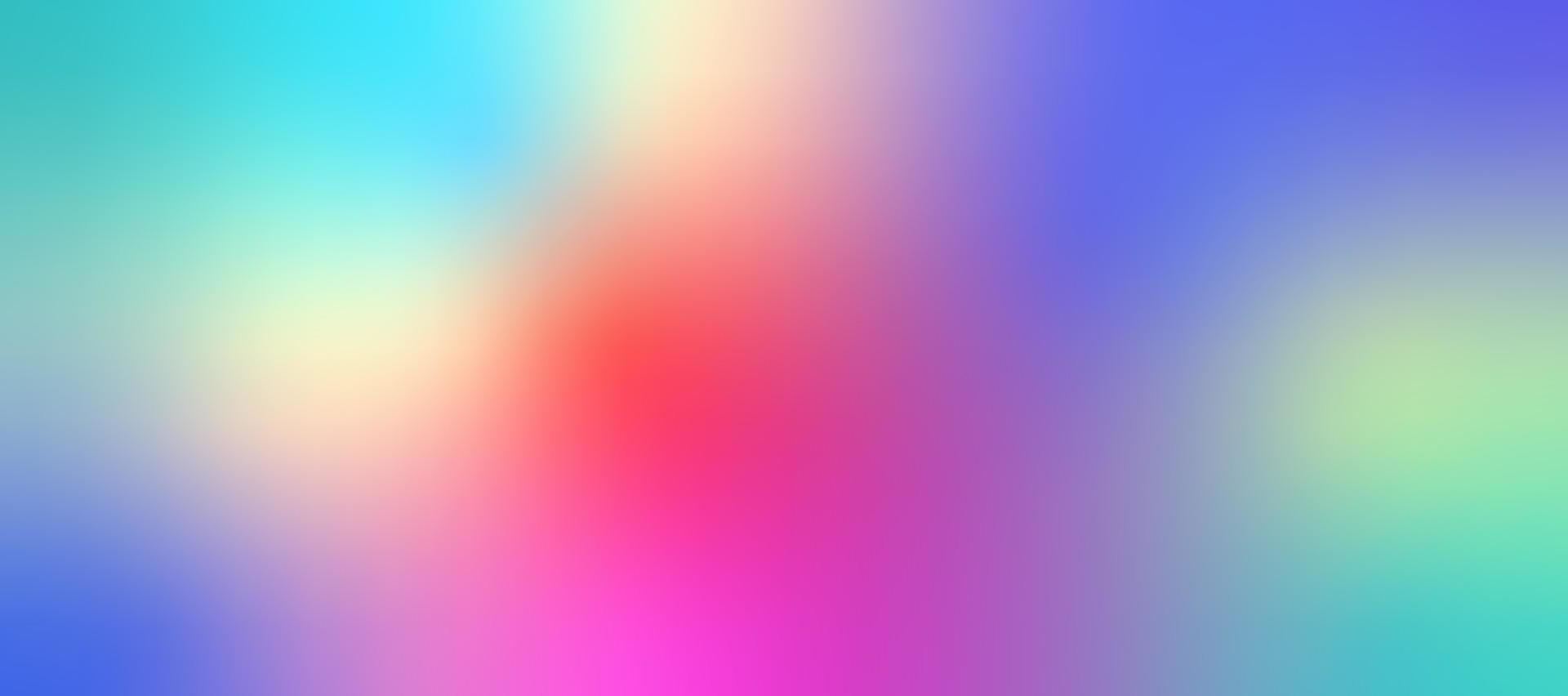 Blurred blue background. Bright multi-colored gradient with a red color spot. Vector illustration of futuristic flowing spots.