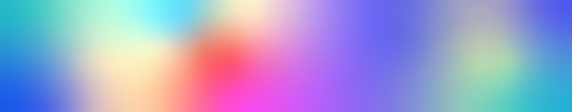 Horizontal blurred blue background. Bright multi-colored gradient with a red color spot. Vector illustration of futuristic flowing spots.