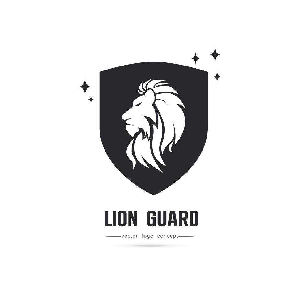 ilustración de diseño de logotipo de león elegante vector
