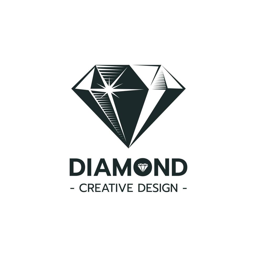 Ilustración de vector de diseño de logotipo de diamante