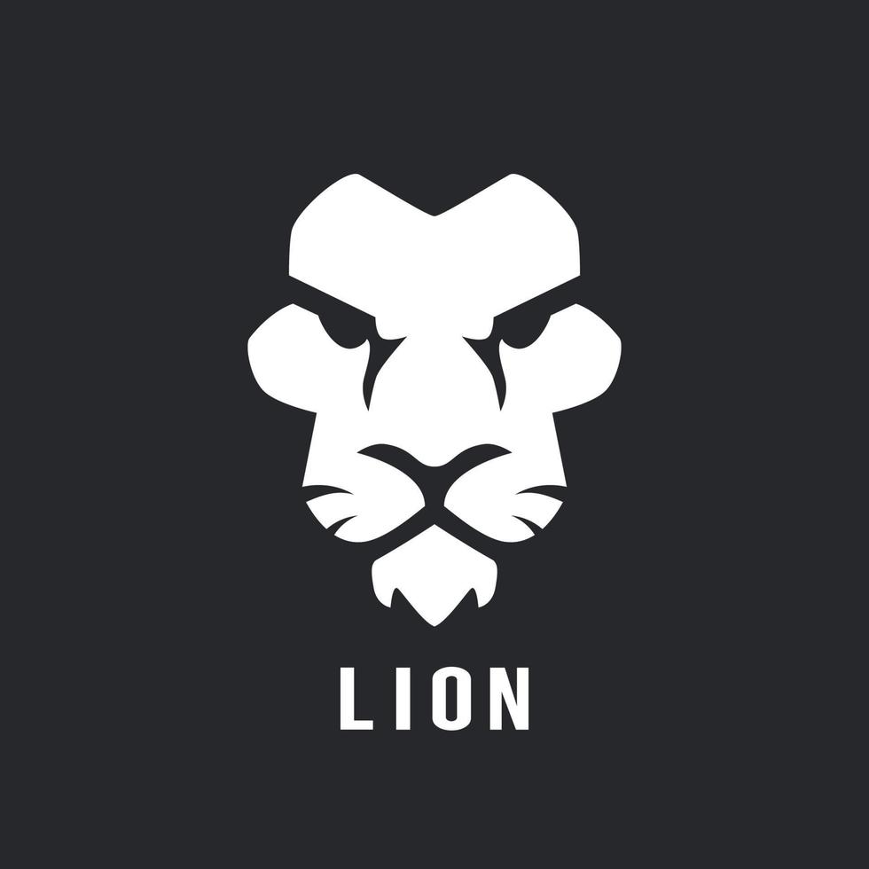 ilustración de diseño de logotipo de león elegante vector