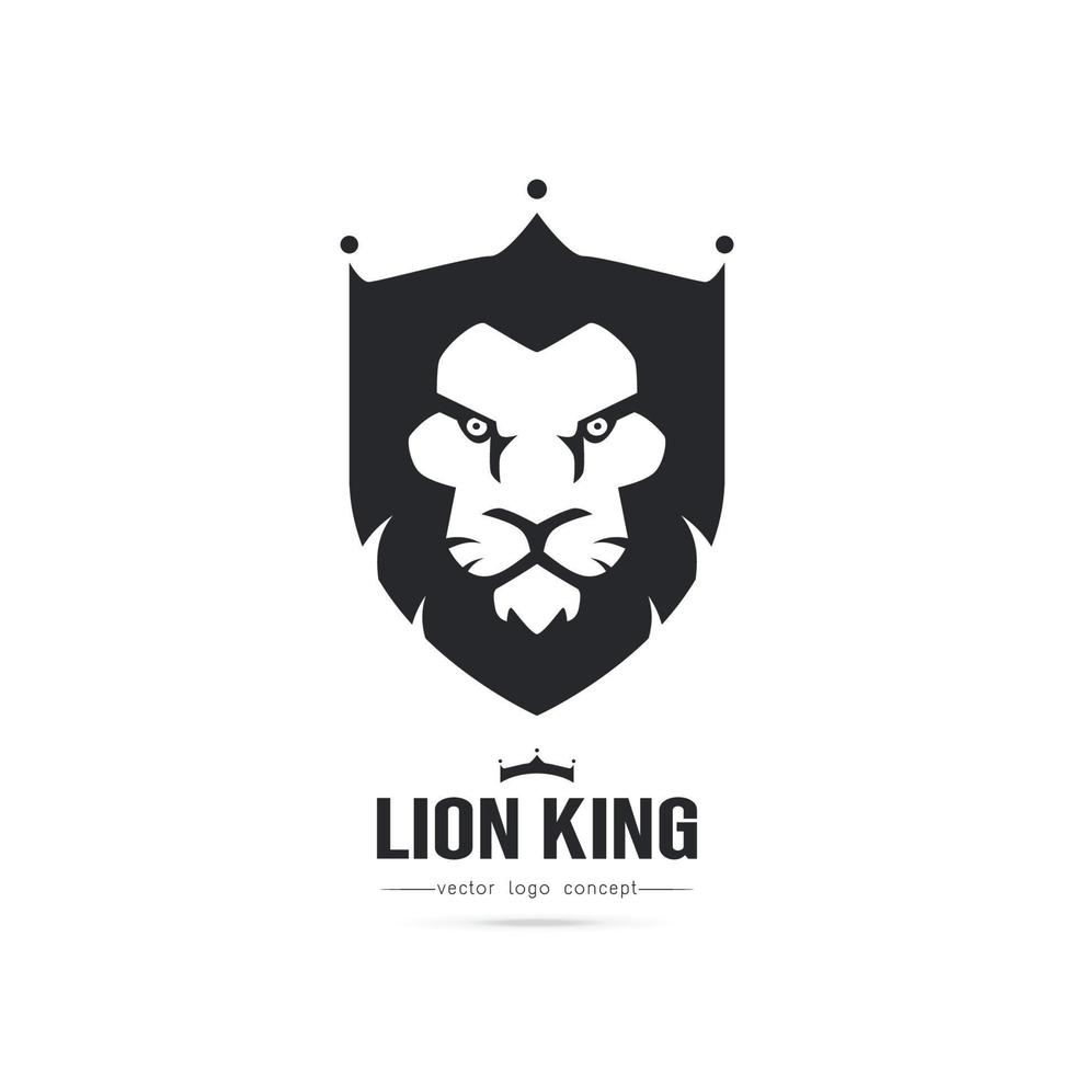 Elegant lion logo design illustration vector