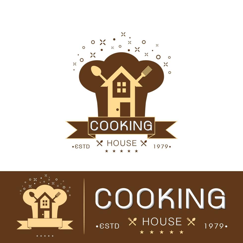 ilustración vectorial del logotipo de la casa de cocina vector