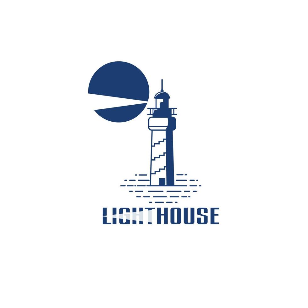 Lighthouse logo template vector illustration