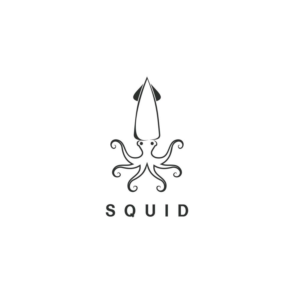 squid logo vector illustration design