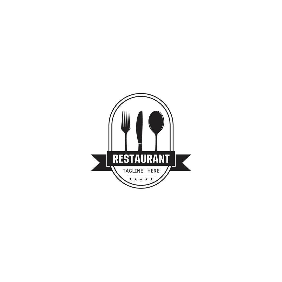 Restaurant cafe logo design vector illustration