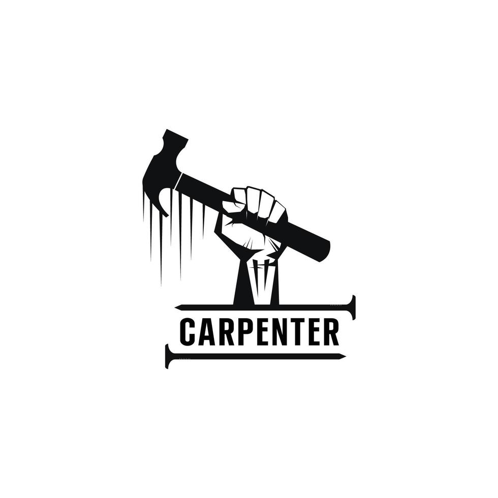 Carpenter Logo template Vector illustration