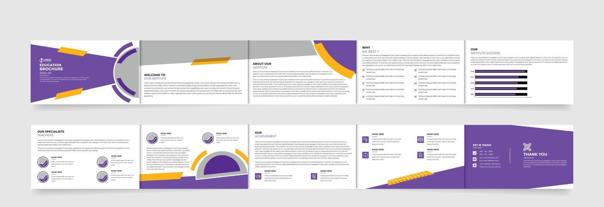 landscape Fivefold brochure design, School admission Fivefold brochure design Kids back to school Fivefold brochure design, brochure flyer design vector