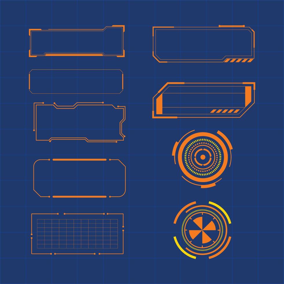 Futuristic user interface illustration vector