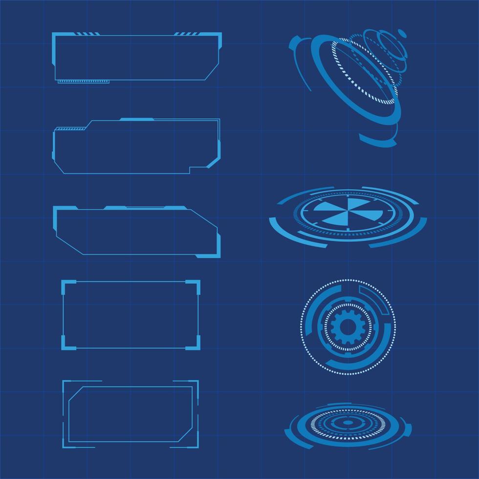Futuristic user interface illustration vector