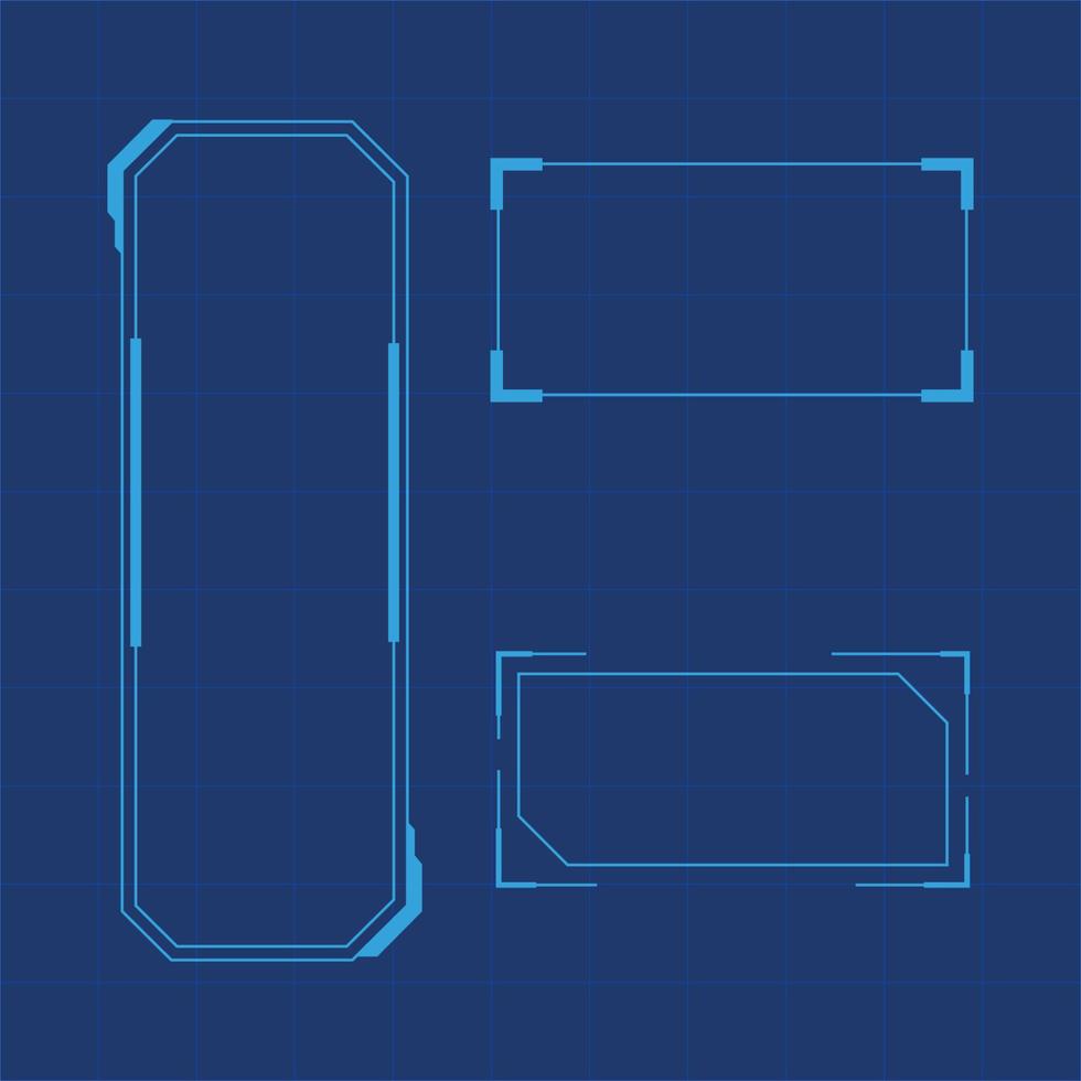 Futuristic user interface illustration vector