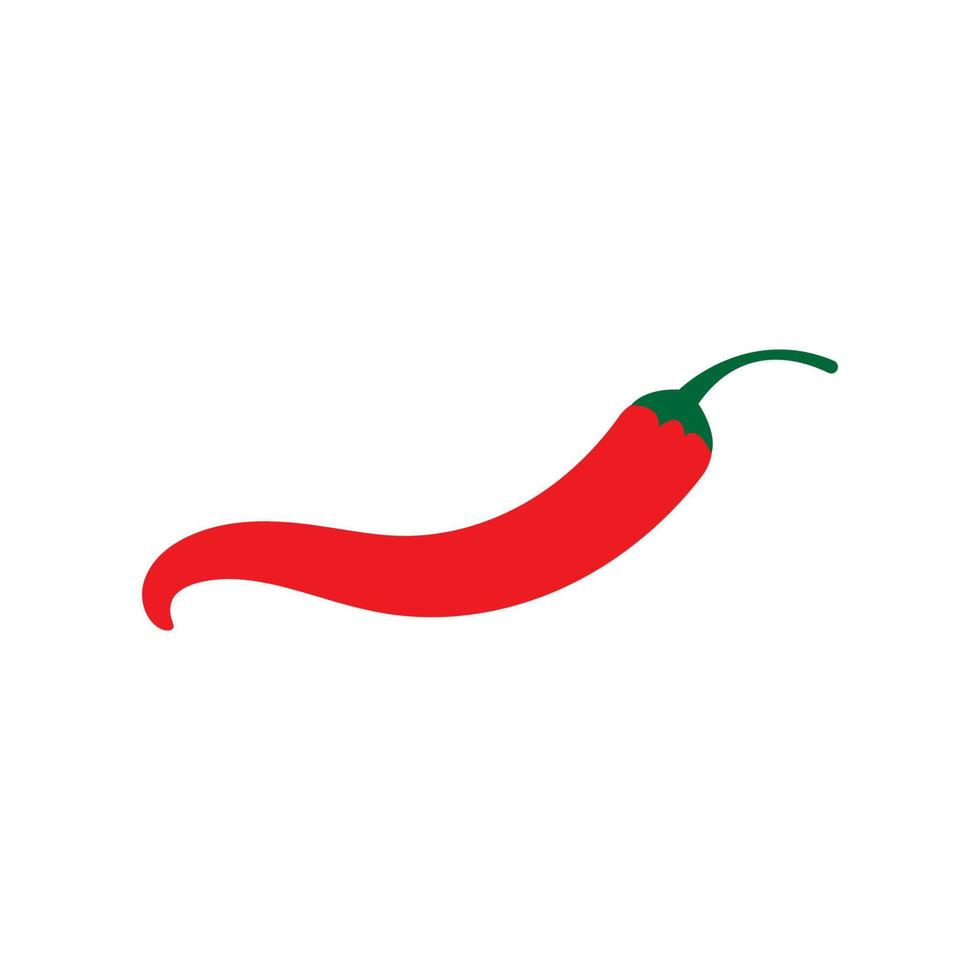 Red hot natural chili icon vector Illustration