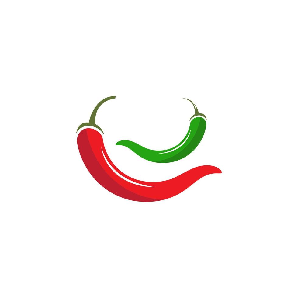 Ilustración de vector de icono de chile natural candente