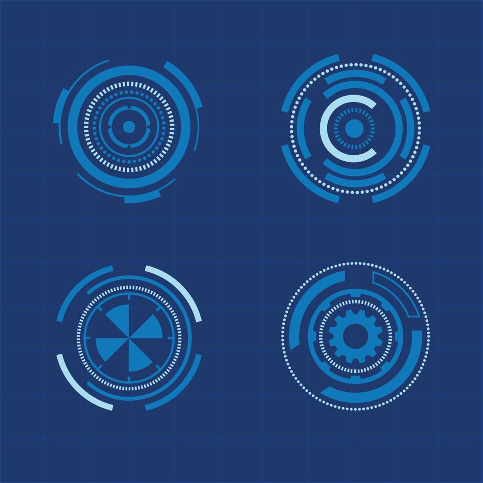 Futuristic user interface illustration vector
