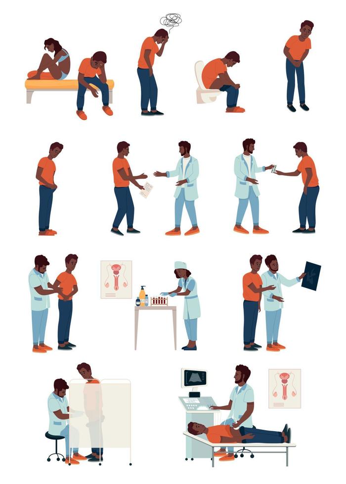 Man Urology Recolor Set vector